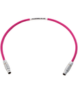 Custom Color Lemo 2 Pin Power Cable - Pink, Front View: Cinema & Video Production Tools