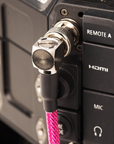 Custom Color 12G SDI Cable - Pink, 90 Degree Connector to Camera View: Cinema & Video Production Tools