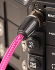 Custom Color 12G SDI Cable - Pink, Neutrik Rear Twist to Camera View: Cinema & Video Production Tools