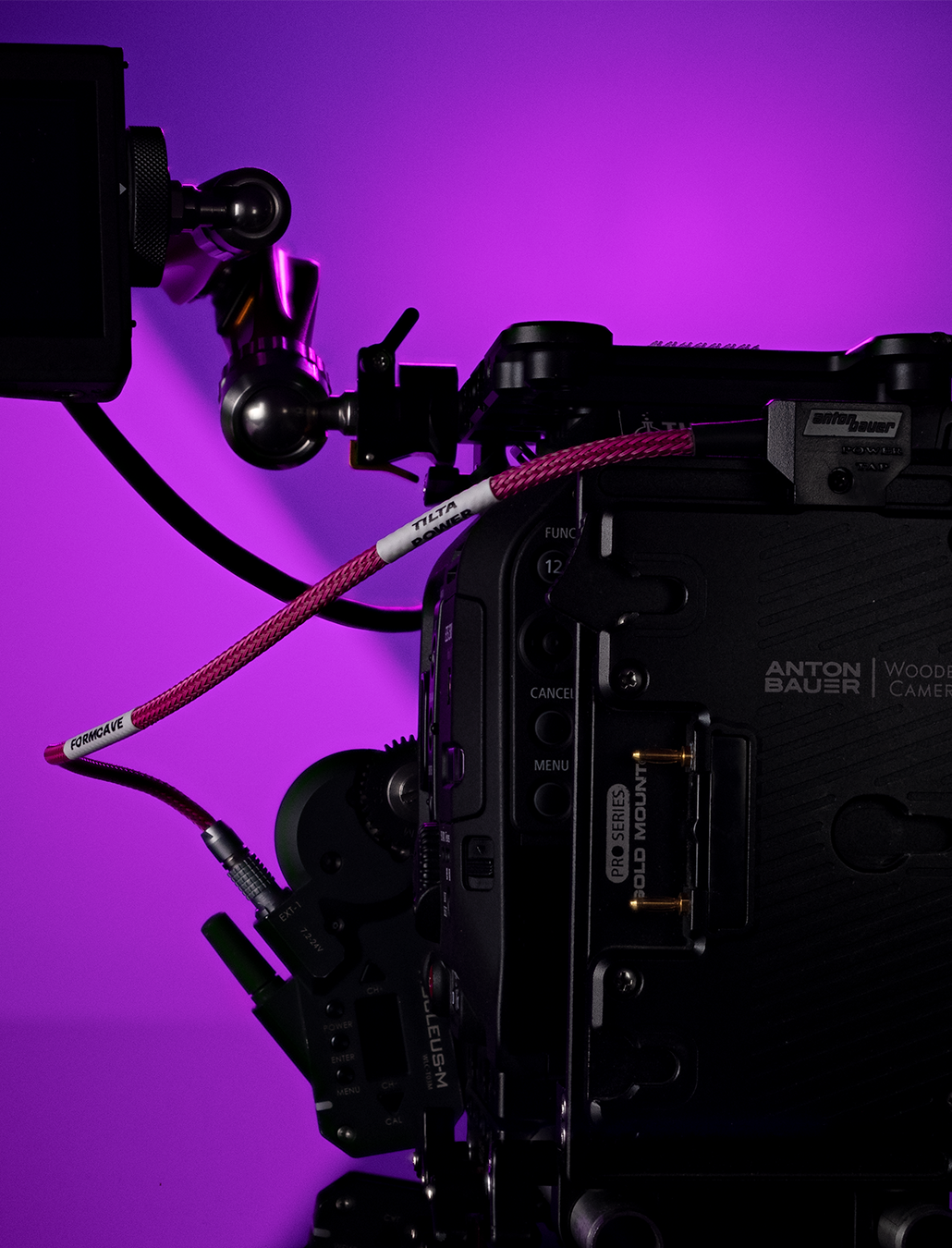 Custom Color 7 Pin Tilta Nucleus Power Cable - Battery Plate View: Cinema & Video Production Tools